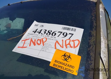 2010 Chevrolet Express 2500 Work Van z USA, uszkodzony, nr VIN 1GCZGGBA0A1181078